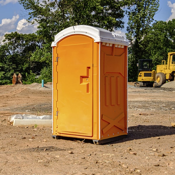 how often are the porta potties cleaned and serviced during a rental period in Tuttle